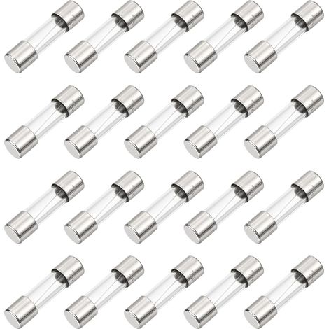20 Pcs Fusible en Verre à Action Rapide 7A 125V 5x20mm (1/5)