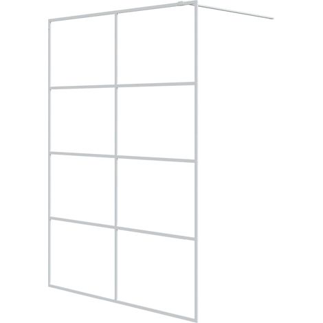 Maison Exclusive - Parete Doccia Walk in Bianca 140x195 cm Vetro Trasparente ESG