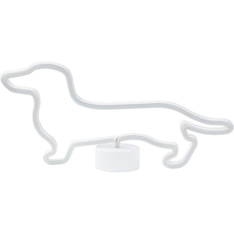 Letrero LED de neón azul PVC luces perro pilas accesorio decorativo Francis (1/5)
