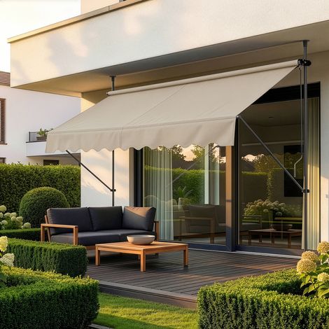 Klemmmarkise Stem 250x120x220-309 cm Sandfarben [pro.tec] (1/5)