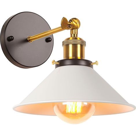 Industrielle Wandleuchte, Deckenleuchte im Edison-Stil aus Metall mit 180°-Drehung, Wandleuchte für den Innenbereich – 22 cm (1/5)