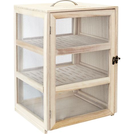 COOK CONCEPT Garde Manger 28 x 24 x 39 cm Cucina Conservazione Altro Accessorio, Paulownia, Legno, Acciaio, 28,2 x 24 x 39