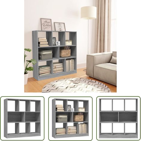 The Living Store Bücherregal Grau Sonoma 97,5x29,5x100 cm Holzwerkstoff - Bücherregal - Regal - Holzküche - Grau - Sonoma (1/5)