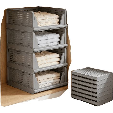 Aufbewahrungsorganisatoren, platzsparendes Design, einfacher Zugang, 4PCS Grau P, 4PCS-a (1/2)