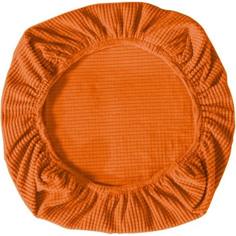 2 housses de chaise élastiques, housses de chaise de bureau, housses de chaise gaming, protection pour chaise de salle à manger, tabouret pivotant, housses de chaise, protection pour chaise, orange (1/5)