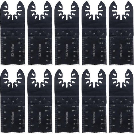 10 lames de scie oscillantes à changement rapide, lames de scie universelles HSS, 34 mm
