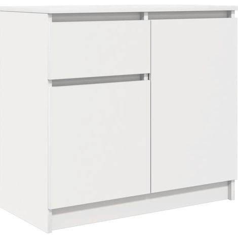 Buffet,Bahut,Meuble de Rangement avec tiroir blanc 71x35x65 cm bois d'ingénierie CFW95044 (1/5)