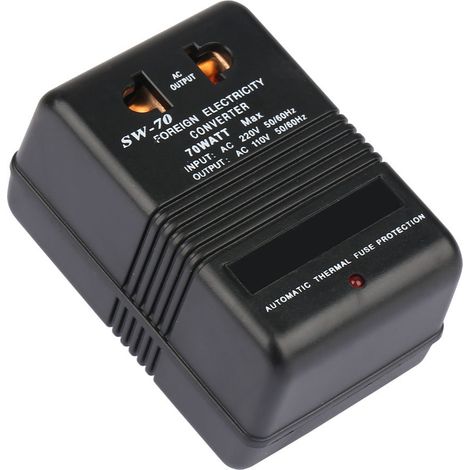 Jeffergarden Fiche de voyage Adaptateur secteur 70 watts Transformateur 220V à 110V Convertisseur de tension abaisseur Transformateur de puissance Prise CN (1/5)