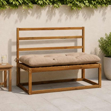 vidaXL Coussin de banc VIANEN 100 % polyester Sable 110 x 50 x 12 cm (1/5)