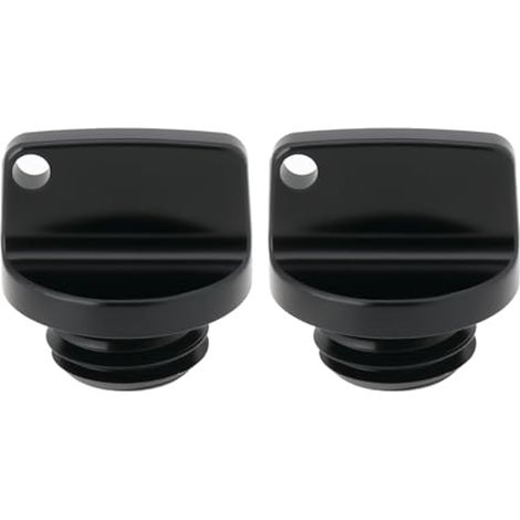 2 pièces Bouchon d'huile moteur Moto M20 x 2.5 Pièce de rechange Aluminium CNC Bouchon à vis Compatible Honda Yamaha Noir (1/4)
