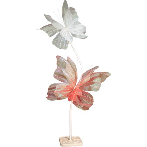 【Petit coquillage irisé + grande colonne papillon sirène en gaze】Décoration de chambre de mariage, salon, couloir, salle de réception : papillon irisé en gaze 3D, décoration de tiroir, décoration de s (1/2)