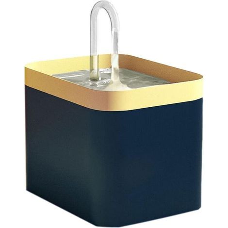 Fuente de agua para gatos de 1,5 L, ultrasilenciosa, con agua filtrada, fabricada en polipropileno duradero y fácil de limpiar. (1/5)