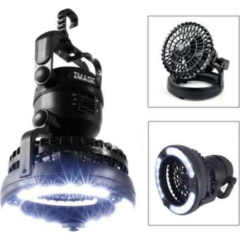 Ventilateur de plafond de tente LED 2 en 1, pouvant servir de lanterne de camping et de ventilateur rafraîchissant, fabriqué avec des matériaux de haute qualité et un design unique. (1/5)