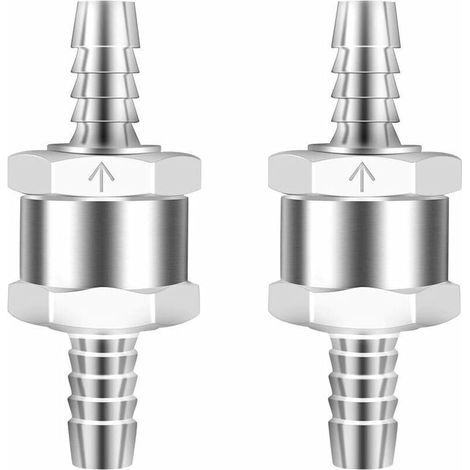Clapet anti-retour 2 pièces 8mm soupape de carburant en alliage d'aluminium clapet anti-retour à sens unique pour carburateur Diesel essence systèmes de carburant basse pression clapets anti (1/5)