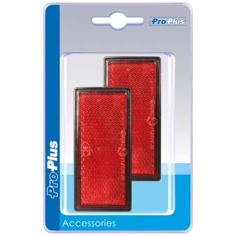 ProPlus Reflektor Rckstrahler Rot 2 Stck selbstklebend mit Grundplatte (1/2)