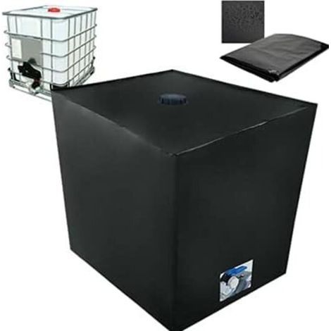 Bâche de protection pour cuve IBC 1000L, housse anti-UV et pluie, dimensions 116x100x120 cm, couverture résistante poussière (1/5)