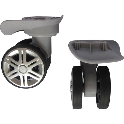 Roues Pivotantes De Remplacement, Roues De Valise De Voyage roulettes De Chariot Roues à Double Rangée Roulement Silencieux pour Malle Boîte Trolley (1/5)