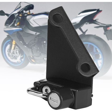 Motorrad-Diebstahlsicherung für Helme, linke Seite, passend für Yamaha YZF R1m R1s R6 (Schwarz) (1/5)