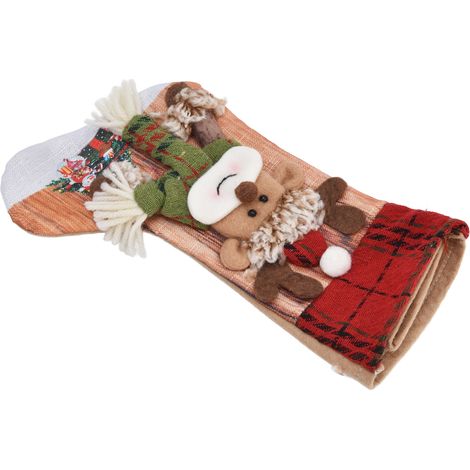 Lot de 6 chaussettes de Noël imprimées 3D, Père Noël, bonhomme de neige, renne, décorations de Noël, petits cadeaux pour enfants (1/5)