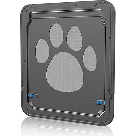 Chatière pour Chat,Chatière Chien Porte de Chat avec Serrure Chatières pour Petit Animaux Cat Mate Verrouillable en ABS Facile à Installer Noir (1/5)