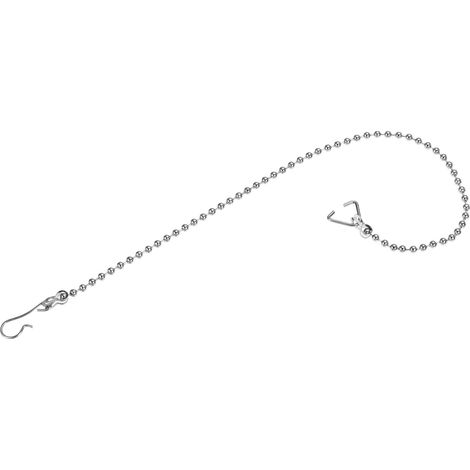 Chaînette de chasse d'eau 4 pièces sourcing map, levier poignée 26 cm, maillon ovale rechange