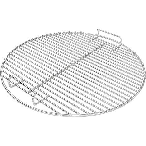 Barbecue Grille de Cuisson en Acier Nickelé Brillant pour Grils à Charbon Weber, jom Barbecue Grill,Smokey Mountain Cooker Smoker, Bar-B-Kettle, 44,5 CM Une (1/5)