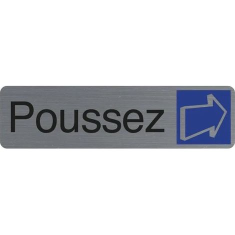 Signaltafel Exacompta gebürstetes Aluminium 16,5x4,4 cm