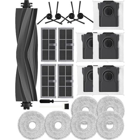 Lot de 22 accessoires pour robot aspirateur Dreame X40 Ultra/L40 Ultra/X40 Master/Mova P50 Pro Ultra/P10 Pro Ultra, 1 brosse à rouleau, 4 brosses latérales, 5 sacs à charbon actif (1/5)