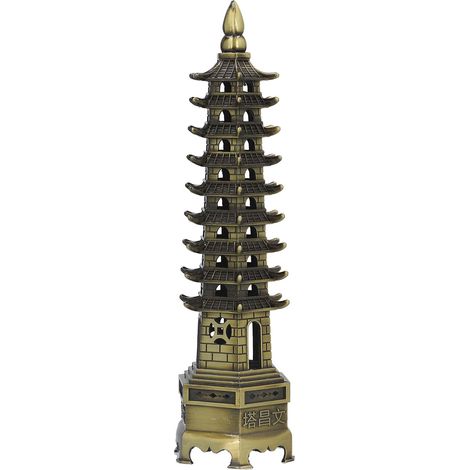 Tour WenChang en Alliage 25cm - Décoration Intérieure Élégante, Artisanat de Qualité pour un Style Distinctif (1/5)