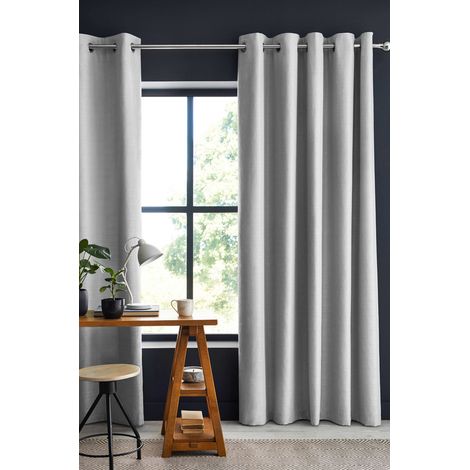 1 Rideau Occultant 140 x 180 cm Obscura Gris clair (1/2)