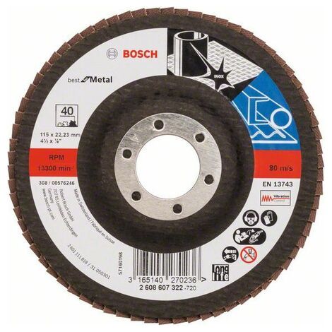 Bosch PRO X571  disco lamellare 115  mm G40  - 2608607322 (1/4)