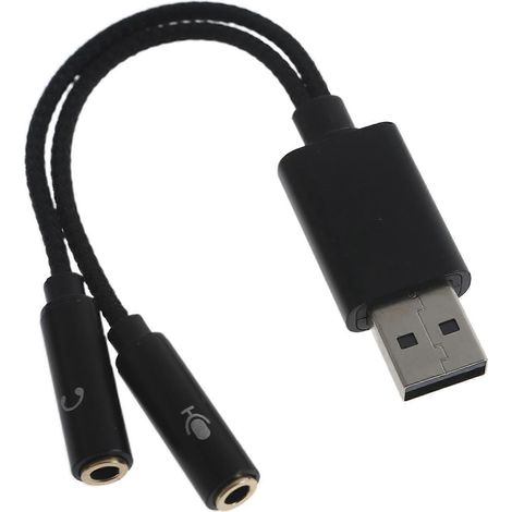 Adaptateur audio USB pour carte son, connecteur casque jack 3,5 mm, convertisseurs mutuels (1/3)