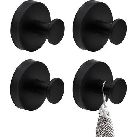 Ganchos con ventosa con capacidad de carga de 5 kg - Juego de 4 ganchos para albornoces sin necesidad de taladrar - Ganchos con ventosa para baño, ducha, cocina y aseo (1/5)