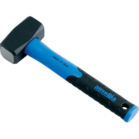 1 - Marteau De Maçon - Masse De Frappe - Tête 800g Avec Manche En Fibre De Verre 28cm Pour Travaux De Construction Gris
