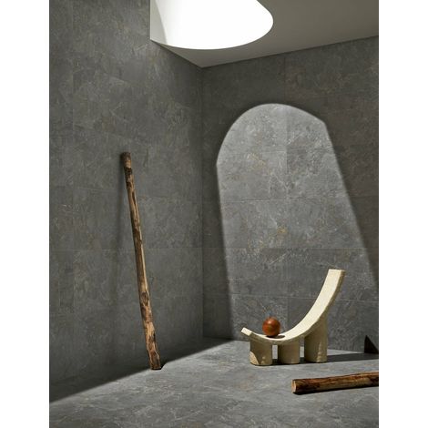 Grès cérame - DINAMIKA - Breccia Grey - Naturelle - 60x60x0,85cm (1/2)