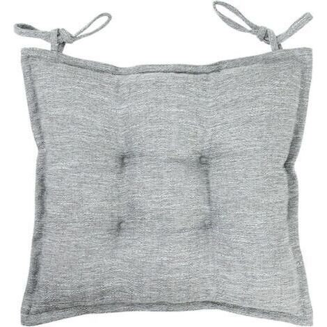 Non-Slip and Soft Chair Pads with Ribbons for Indoor Chairs Light Gray 46 x 45m, Pack of 1 (1/4)