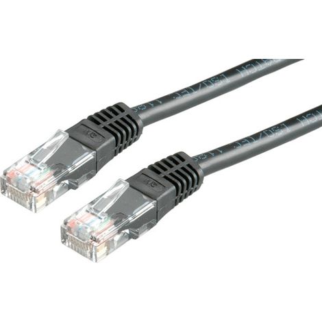 Roline cat5e utp cu ethernet kabel schwarz 1m