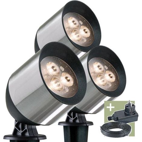 Ludeco - Joren - Strahler - 3er-Set - 12 V - 90 lm - 1 W - Warmweiß (1/2)