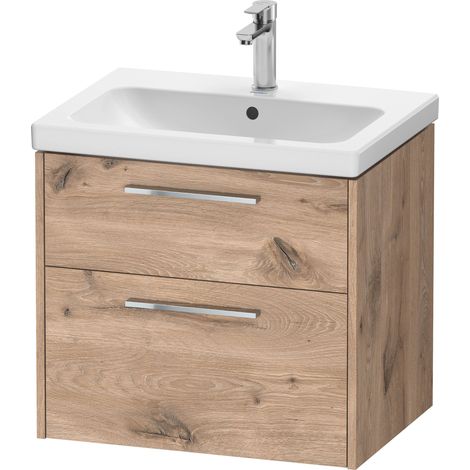 Duravit D-Code Meuble sous-lavabo, 1 tiroir, 634x460mm, découpe (1/3)