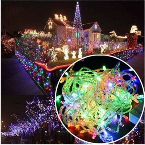 100M 800 LED Guirlandes Lumineuses Carnaval Mariage Extérieur Jardin Intérieur Éclairage,Guirlande Lumineuse Pour Arbre De Noël Décoration Gazebo Guirlande, Coloré (1/5)