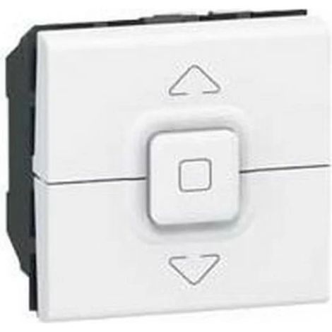 Legrand 77025 - Prog Mosaic roller shutter pusher - 2 mod - white
