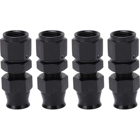 Raccord AN6 Femelle Droit Aluminium Alliage 4 Pièces Étanche avec Bague Laiton pour Carburant Gaz Diesel Huile 3/8 Pouce (1/5)