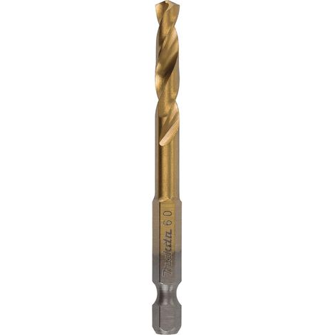 Makita wiertło do metalu hss-tin 1/4" hex 6,0x80mm