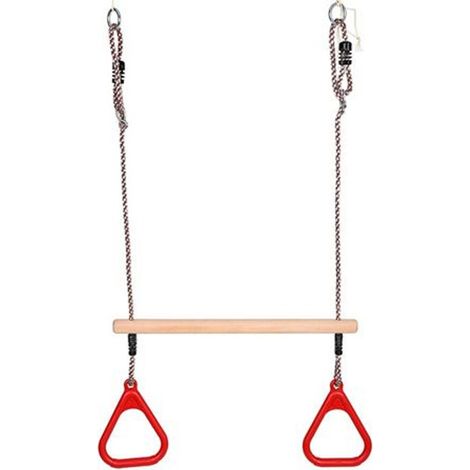 Turnstange mit Ringen Kinder Schaukel Reckstange Turnringe Reck Trapez Spielturm