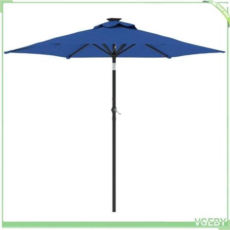 Parasol de jardin - FAFEICY - 4005065 - 225x225 cm - Mât acier - Manivelle inclinable (1/5)