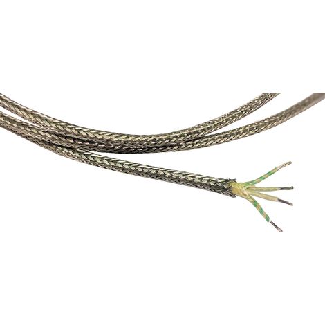 Câble pour thermocouple type K RS PRO, 25m, temp. max. +350°C, gaine Fibre de verre ( Prix pour 1 )