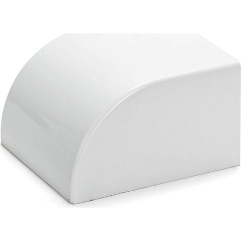 tappo chiusura canalina elettrica quadrato in PVC bianco 60x40mm (1/5)