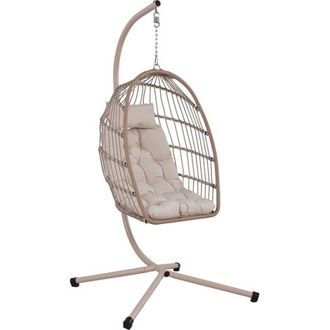 Fauteuil suspendu jardin corde métal fauteuil oeuf chaise suspendue terrasse balcon Sully