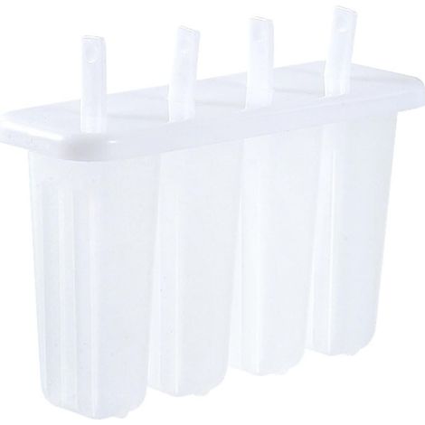 Stampo in silicone per cubetti di ghiaccio per congelatore / stampo per ghiaccioli fai da te (bianco) (1/4)