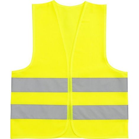 Gilet De Sécurité - Jaune Fluorescent - Norme EN 20471 Classe II - Bandes Réfléchissantes - Fermeture Par Sangle - Taille XXXL